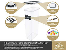 Load image into Gallery viewer, Airtight Food Storage Containers 14 Pack - Kitchen Pantry Organization and Storage, BPA-Free, Plastic Canisters with Durable Lids Ideal for Cereal, Flour &amp; Sugar - Includes Labels, Marker &amp; Spoon Set
