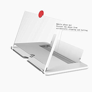 12"Screen Magnifier Cell Phone 3D HD Movie Video Amplifier with Foldable Holder Stand for iPhone X/8/8 Plus/7/7 Plus/6/6s/6 Plus/6s Plus and All other Smart Phones.A Smart Gift For Family
