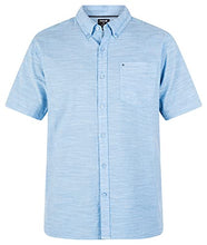 Load image into Gallery viewer, Hurley Men&#39;s One and Only Textured Short Sleeve Button Up, blue ox, XL
