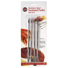 Load image into Gallery viewer, Norpro Stainless Steel Seafood Forks 6.75" | 4-Count per Pack | 1-Pack
