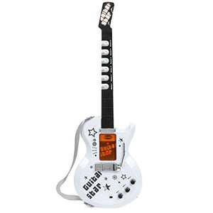 Best Choice Products Kids Electric Guitar Play Set w/ Whammy Bar, Microphone, Amp, AUX, White