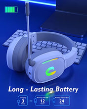 Load image into Gallery viewer, Jeecoo G80 Wireless Gaming Headset - 7.1 Surround Sound, Detachable Noise Canceling Mic, Low Latency 2.4G Wireless Gaming Headphones, Shining RGB - Works with PS4 PS5 PC Laptop Computers
