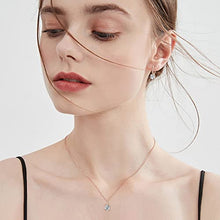 Load image into Gallery viewer, EVER FAITH Elegant Wedding Jewelry Set, 925 Sterling Silver Sparkly Round Cut White CZ Rose Gold Hypoallergenic Necklace Earrings Set for Bridal
