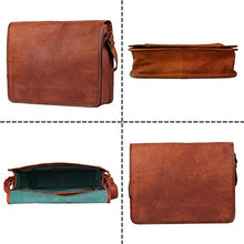 Load image into Gallery viewer, Rustic Town 15 inch Vintage Crossbody Genuine Leather Laptop Messenger Bag

