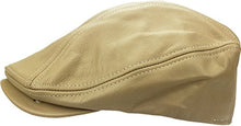 Load image into Gallery viewer, KBL-108 DBR L/XL Genuine Leather Ascot Ivy Newsboy Hat
