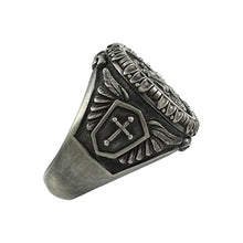 Load image into Gallery viewer, Saint St. Michael the Archangel Sterling Silver 925 mens Ring Handcrafted
