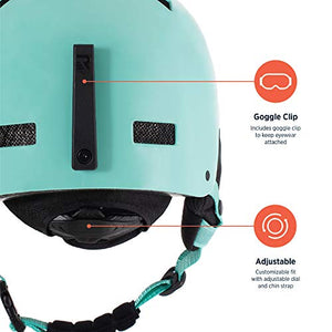 Retrospec Traverse H1 Ski & Snowboard Helmet, Convertible to Bike/Skate, Teal Gloss, Small (51-55cm)