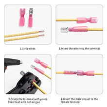 Load image into Gallery viewer, 200PCS Heat Shrink Wire Connectors Blue Spade Butt Electrical Terminals Female and Male Insulated Connectors
