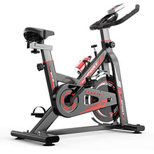 Load image into Gallery viewer, Indoor Cycling Bike Stationary, Quiet Smooth Belt Drive System Flywheel Exercise Bike with Heart Rate, LCD Monitor, Adjustable Seat and Handlebars &amp; Base for Home Workout (Black)
