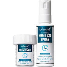 Load image into Gallery viewer, Ebanel Bundle of Lidocaine Numbing Cream, and Numbing Spray
