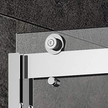 Load image into Gallery viewer, WOODBRIDGE SDD6076-B Frameless Shower Doors 56-60" Width x 76" Height with 3/8"(10mm) Clear Tempered Glass, 2 Ways Opening &amp; Double Sliding Nickel Finish, Brushed Nickle
