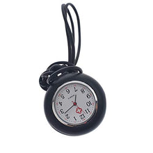Load image into Gallery viewer, Hemobllo Nurse Fob Watch - Nurse Hanging Pocket Watch Fob Watch for Nurses Quartz Watches Nursing Watch with Silicone Case and Adjustable Lanyard (Black, Lanyard Color: Random)
