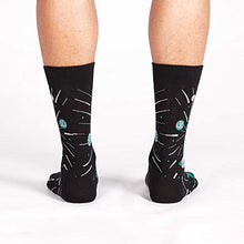 Load image into Gallery viewer, Sock It To Me Men's Glow In The Dark Space Travel Crew Socks
