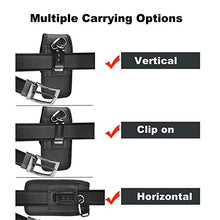 Load image into Gallery viewer, Takfox Phone Holster for Samsung Galaxy S21 Ultra S22 Plus S20 S10+S9 S8 Note 20,A01 A11 A21 A51 A71 A13 A02S A12 A32,K51 Stylo 6 Nylon Cell Phone Belt Clip Holster Carrying Pouch w Card Holder,Black

