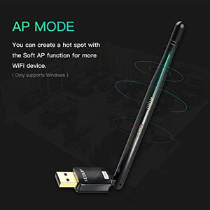 EDUP LOVE USB Wi-Fi Adapter with 6dBi Antenna, USB Wireless 150Mbps Network Adapter WiFi Dongle for Laptop Desktop PC Support Windows 10/8.1/7 /XP/Vista/Mac OS