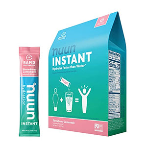 Nuun Instant: Electrolyte Powder Packets for Rapid Hydration, Strawberry Lemonade, 16 Servings