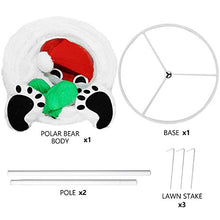 Load image into Gallery viewer, Lulu Home Christmas Collapsible Polar Bear Decoration, 6 Ft 200 LED Christmas Lighted Polar Bear Ornaments with Clear Lights, Plug-in Christmas Light Up Polar Bear Indoor Outdoor Yard Holiday Decor
