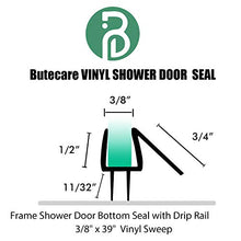 Load image into Gallery viewer, 2-Pack Butecare Frameless Shower Door Bottom Seal – Stop Shower Leaks and Create a Water Barrier (3/8” x 39”)
