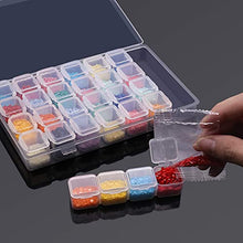 Load image into Gallery viewer, ARTDOT 28 Girds 2 Pack Diamond Painting Storage Containers Portable Bead Storage Container for Diamond Painting Accessories
