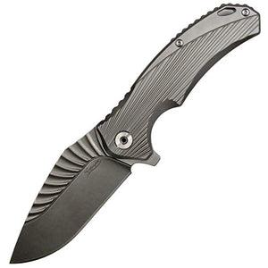 Eafengrow EF902 Folding Pocket Knife with High-Performance D2 Steel Blade; Titanium Alloy Handle Scales with Pocket clip; Frame Lock, for Camping Working Tactical Survival Military EDC Tool