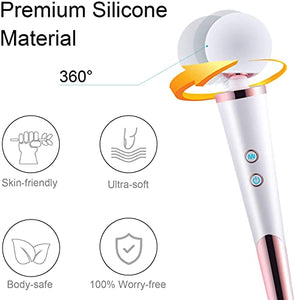Cordless Wand Massager - Strongest Therapeutic Vibrating Power - Best Rated for Travel Gift - Magic Stress Away - Perfect for Muscle Aches and Personal Sports Recovery - USB - (E Style)
