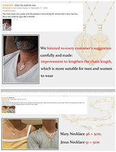 Load image into Gallery viewer, IRONBOX 18K Gold Plated Couples Necklace Virgin Mary Necklace Jesus Necklace Heart Necklace Plated Gold Necklace Couple Jewelry for Him and Her
