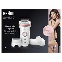 Load image into Gallery viewer, Braun Epilator Silk-épil 9 9-880, Facial Hair Removal for Women, Wet &amp; Dry, Facial Cleansing Brush, Women Shaver &amp; Trimmer, Cordless, Rechargeable, Beauty Kit
