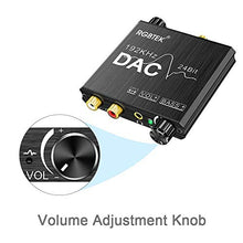 Load image into Gallery viewer, 192KHz Digital to Analog Audio Converter with Bass and Volume Adjustment,Digital SPDIF/Optical/Toslink/Coaxial to Analog Stereo L/R RCA and 3.5mm Jack Converter for PS3 PS4 DVD AppleTV Home Cinema
