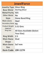 Load image into Gallery viewer, JewelForce Opal Gemstone Band Ring 925 Sterling Silver Band Ring Men And Women Band Ring All Size Band Ring Gift Item Handmade Jewelry JSR-117H_US9.5
