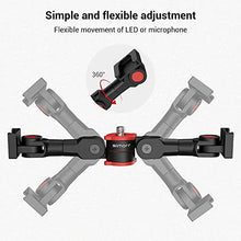 Load image into Gallery viewer, simorr Dual Cold Shoe Extension Bar 3483+SMALLRIG Cold Shoe Mount Adapter with 1/4’’ Thread Hole for Camera and Camcorder Rigs – 1241
