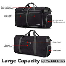 Load image into Gallery viewer, Gonex 100L Packable Travel Duffle Bag, Extra Large Luggage Duffel (Black)
