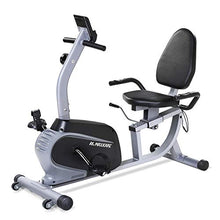 Load image into Gallery viewer, MaxKare Recumbent Exercise Bike Indoor Cycling Stationary Bike with Adjustable Seat and Resistance, Pulse Monitor/Phone Holder (Seat Height Adjustment by Lever)
