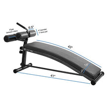 Load image into Gallery viewer, Finer Form Sit Up Bench with Reverse Crunch Handle for Ab Bench Exercises - Abdominal Exercise Equipment with 3 Adjustable Height Settings (Black)
