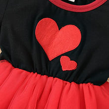 Load image into Gallery viewer, GUMEMO Kids Toddler Baby Girls Valentine&#39;s Day Dress Outfit Long Sleeve Princess Party Tutu Skirt Dress Playwear Clothes (4-5 Years, Black+Red)
