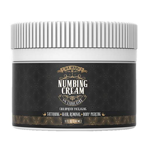 Ink Scribd Tattoo Numbing Cream - Premium Topical Anesthetic Lidocaine Cream - Lidocaine for Maximum Strength Pain Relief - Best Skin Numbing Cream for Tattoos, Waxing, Microneedling (1oz)