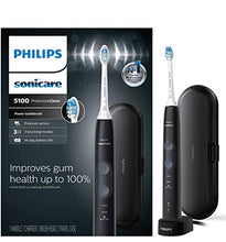 Load image into Gallery viewer, Philips Sonicare ProtectiveClean 5100 Gum Health, Rechargeable electric toothbrush with pressure sensor, Black HX6850/60, 1 Count
