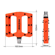 Load image into Gallery viewer, BIKEIN PRO Mountain Bike Pedals Platform Flat Pedal Sealed Bearing 9/16" Nylon Pedals with Wrench
