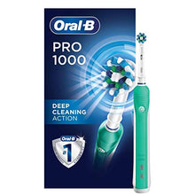 Load image into Gallery viewer, Oral-B 1000 CrossAction Electric Toothbrush, Green, Powered by Braun

