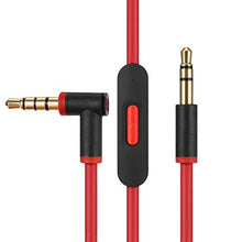 Load image into Gallery viewer, Replacement Audio Cable Cord Wire,Compatible with Beats Headphones Studio Solo Pro Detox Wireless Mixr Executive Pill with in Line Mic and Control (Black Red)
