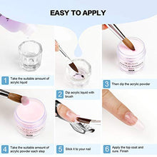 Load image into Gallery viewer, Morovan Acrylic Nail Kit Acrylic Powder and Professional Liquid Monomer set with Acrylic Nail Brush Nail Forms tips for Acrylic Nails Extension Beginner kit
