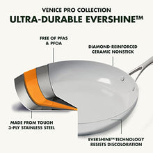 Load image into Gallery viewer, GreenPan Venice Pro Tri-Ply Stainless Steel Healthy Ceramic Nonstick 10&quot; Frying Pan Skillet, PFAS-Free, Multi Clad, Induction, Dishwasher Safe, Oven Safe, Silver
