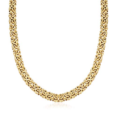 Ross-Simons 18kt Gold Over Sterling Silver Byzantine Necklace