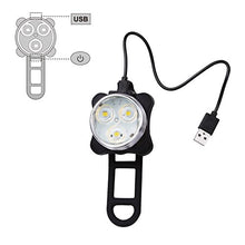 Load image into Gallery viewer, Ascher USB Rechargeable Bike Light Set,Super Bright Front Headlight and Rear LED Bicycle Light,650mah Lithium Battery,4 Light Mode Options(2 USB cables and 4 Strap Included)
