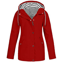 Load image into Gallery viewer, Women&#39;s Lightweight Raincoat Solid Rain Jacket Outdoor Waterproof Hooded Raincoat Active Outdoor Coat for Winter with Pockets
