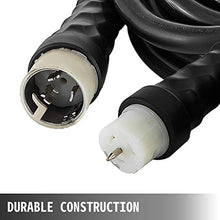 Load image into Gallery viewer, Mophorn 50Ft 50A Generator Extension Cord STW 6/3 + 8/1 AWG 100% Copper Generator Power Cord NEMA SS2-50P/CS6364 Power Assemblies 125/250VAC Twist to Lock Plug Thermoplastic Constructed Jacket, Black
