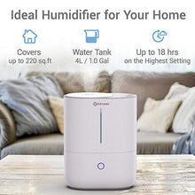 Load image into Gallery viewer, GENIANI Top Fill Cool Mist Humidifiers for Bedroom &amp; Essential Oil Diffuser - Smart Aroma Ultrasonic Humidifier for Home, Baby, Large Room with Auto Shut Off, 4L Easy to Clean Water Tank (White)
