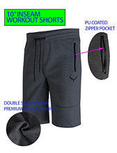 Load image into Gallery viewer, Screenshot SPORTS-A9050 Mens Fleece Athletic Zipper Pockets SweatShorts-H.Charcoal-Small
