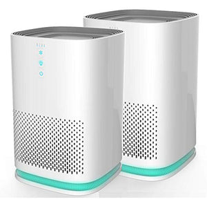 Medify MA-14W2 Medical Grade Filtration H13 HEPA Air Purifier for 200 Sq. Ft. (99.9%) Allergies, dust, Pollen, Perfect for Office, bedrooms, dorms and Nurseries - White, 2-Pack