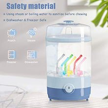 Load image into Gallery viewer, SHARE&amp;CARE BPA Free Baby Silicone Straw Set (6 Pack) with a Cleaning Brush for Baby Self-Feeding Training (Multicolor)
