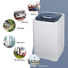 Load image into Gallery viewer, MOOSOO Full-Automatic Washing Machine Portable Compact 1.38 Cu.ft Laundry Washer Spin with Drain Pump,8 Programs 3 Water Level/Temp,24h Smart Delay,10 Lbs Capacity for Apartment, Dorm, RV and Camping
